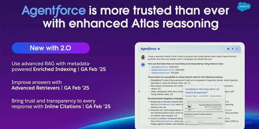 Agentforce 2.0 Reasons with Atlas & Data Cloud