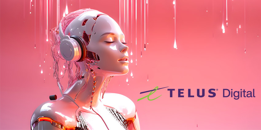 Robot on a pink background