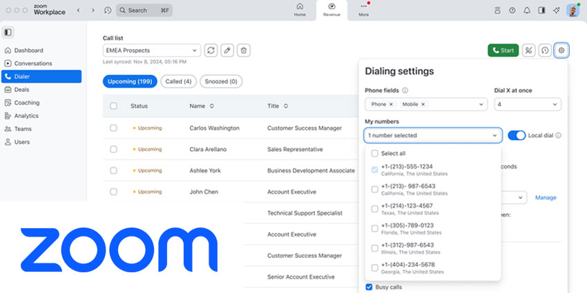 Zoom Drops an Auto Dialer, Expands Its Portfolio for Sales and Revenue Teams